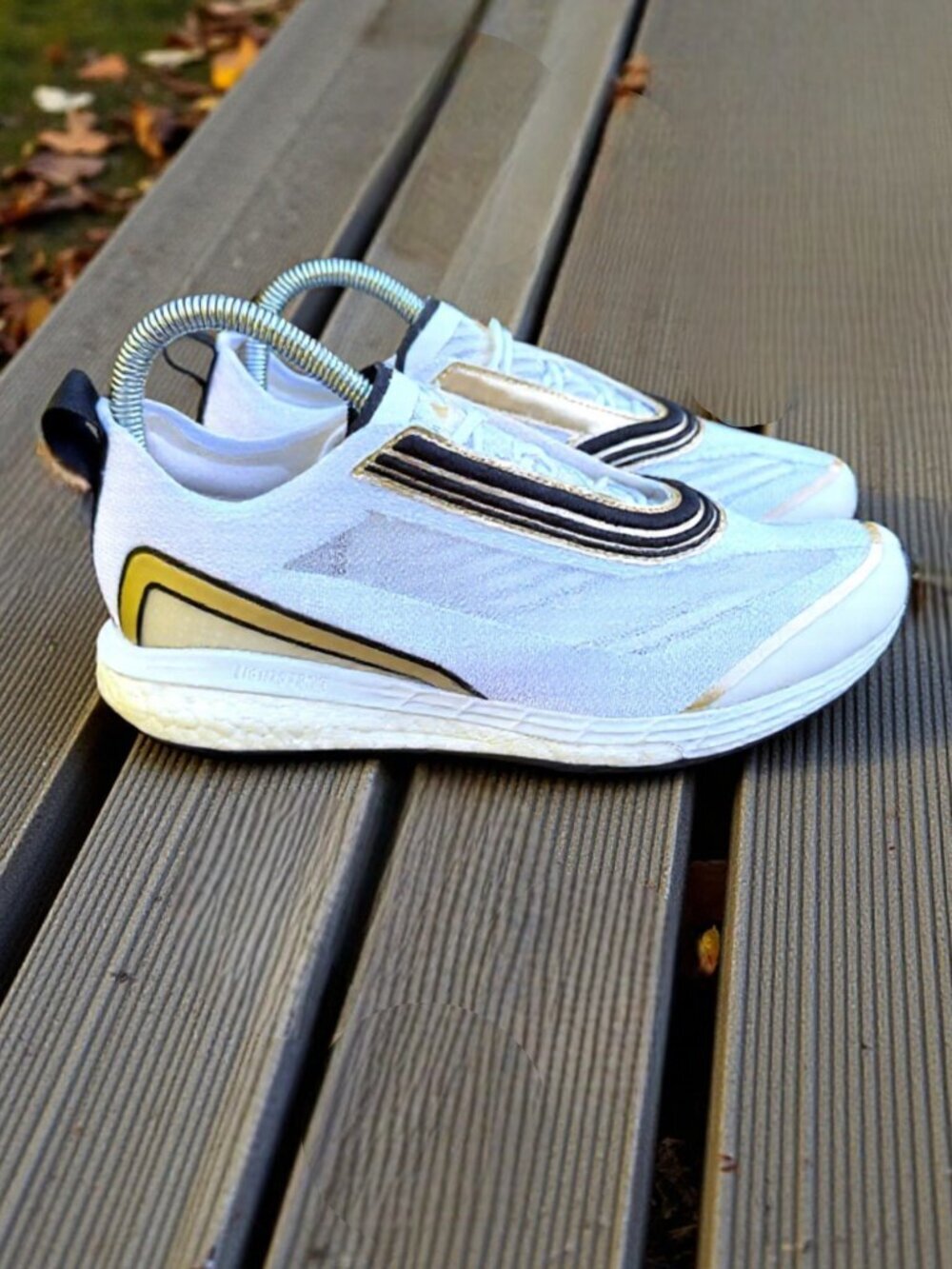 Adidas Stella McCartney Boston Boost Sneakers EF2212 White Gold Continental 7